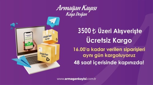 3500 ₺ üzeri alışverişte ücretsiz kargo